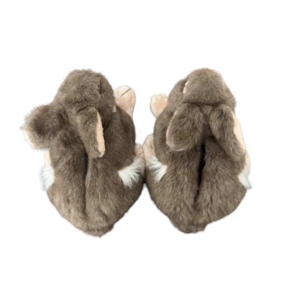 Novelty Plush Women's Faux‎ Fur Brown Bunny Rabbit Slippers Sz. 5-6 - Picture 2 of 5